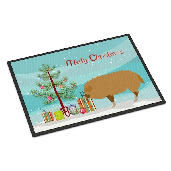 Carolines Treasures Hungarian Mangalica Pig Christmas Indoor or Outdoor Mat, 24 x 36 in. BB9301JMAT - main
